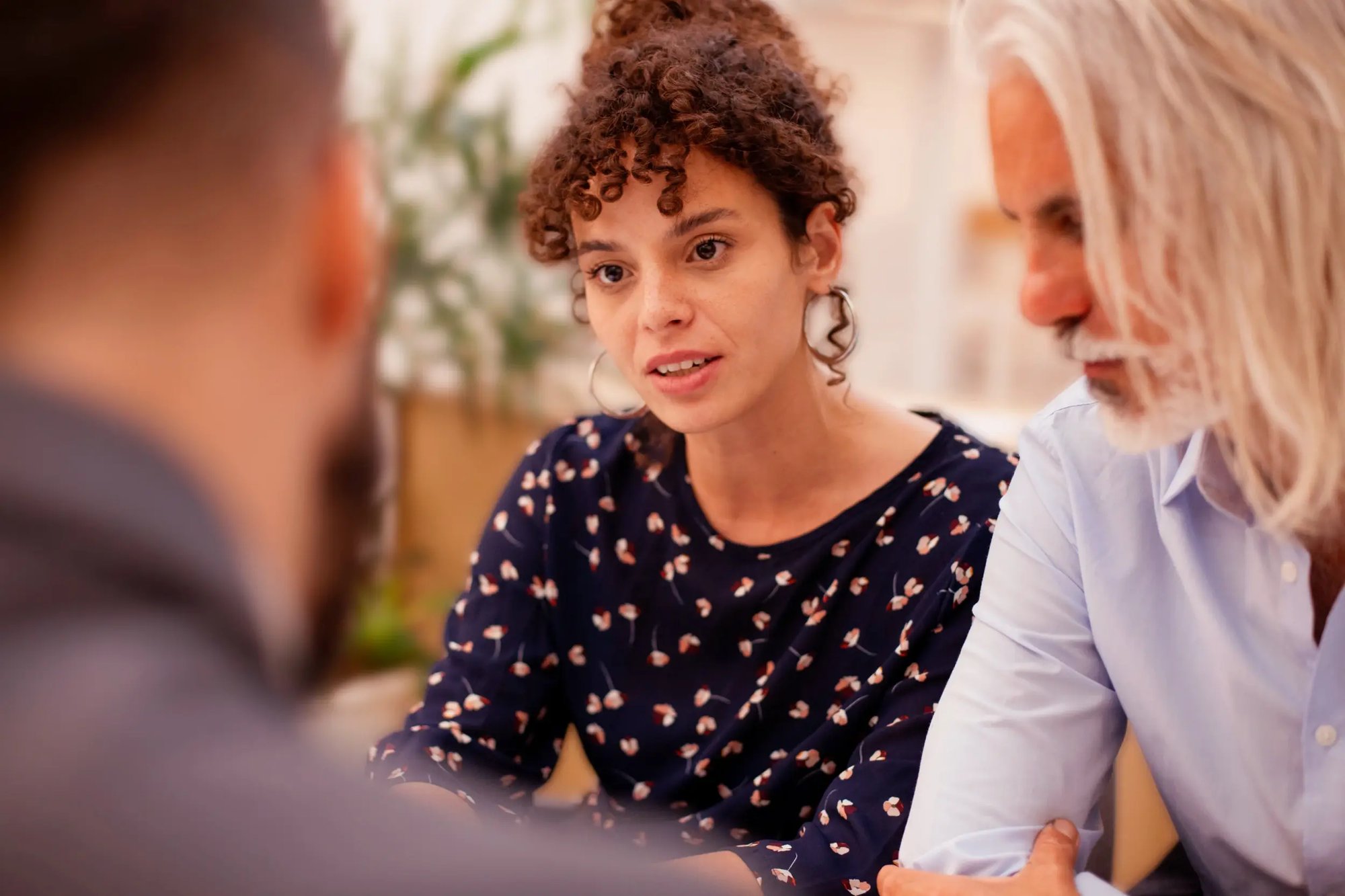 Business people collaborating at a meeting
